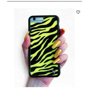 WILDFLOWER phone case: lime green tiger print!! fits iphone 6/6s/7/8/SE